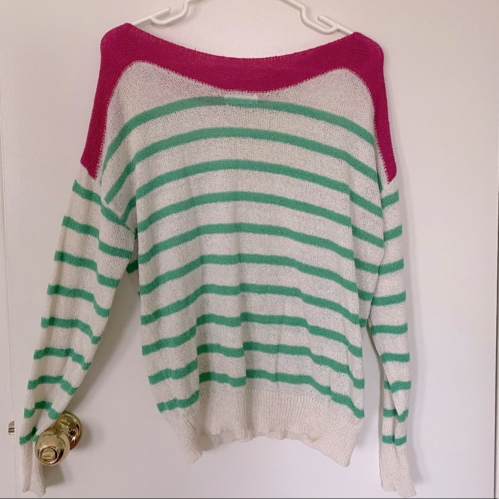 Ginger + Soul sweater (green + pink as watermelon)